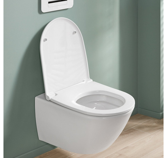 Villeroy&Boch Universo pakabinamas klozetas su "Soft Close" dangčiu, "TwistFlush" sūkurinis ...