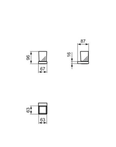 Ideal Standard Conca dantų šepetėlių stiklinė (pasirenkama spalva)