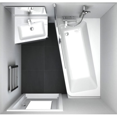 Ravak 10° 160x95, asimetrinė vonia, akrilas (pasirinkite pusę)