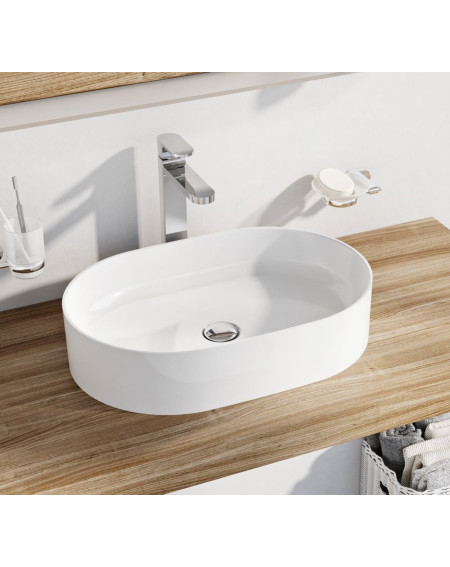 Ravak Ceramic O Slim pastatomas praustuvas, 550x370x120