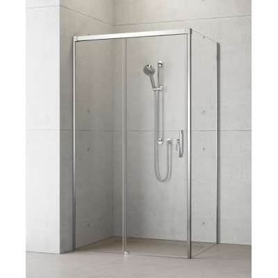 Radaway Idea KDJ dušo kabina, kairė pusė, chromo spalvos profiliai