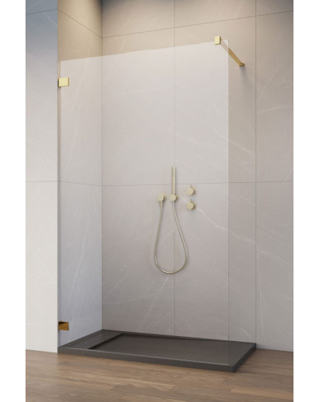 Radaway Essenza pro 8 Gold Walk-in dušo pertvara 6 mm stiklas
