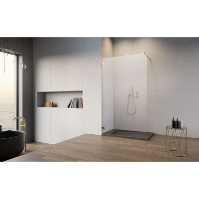 Radaway Essenza pro 8 Gold Walk-in dušo pertvara 6 mm stiklas