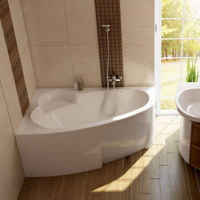 Ravak Asymmetric 160x105, asimetrinė vonia, akrilas (pasirinkitę pusę)