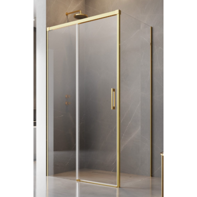 Radaway Idea KDJ dušo kabina, kairė pusė, aukso spalvos profiliai