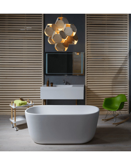 Akmens masės vonia Balteco AZUR 140x70, balta