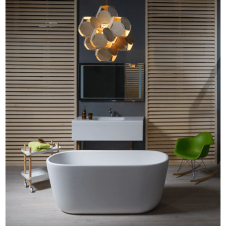 Akmens masės vonia Balteco AZUR 140x70, balta