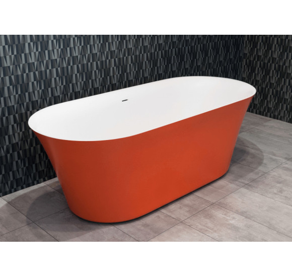 Akmens masės vonia Balteco FIORE 157x72, RAL spalvos šonai