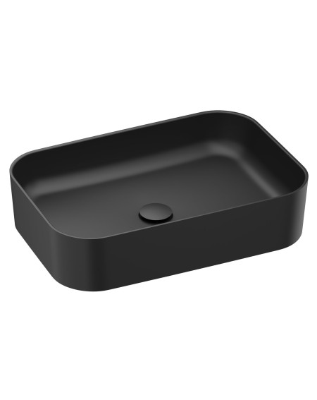 Ravak keraminis praustuvas Ceramic Slim R, be angos perpildymui, antracito matinės spalvos
