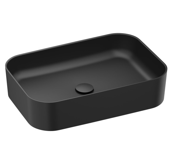 Ravak keraminis praustuvas Ceramic Slim R, be angos perpildymui, antracito matinės spalvos