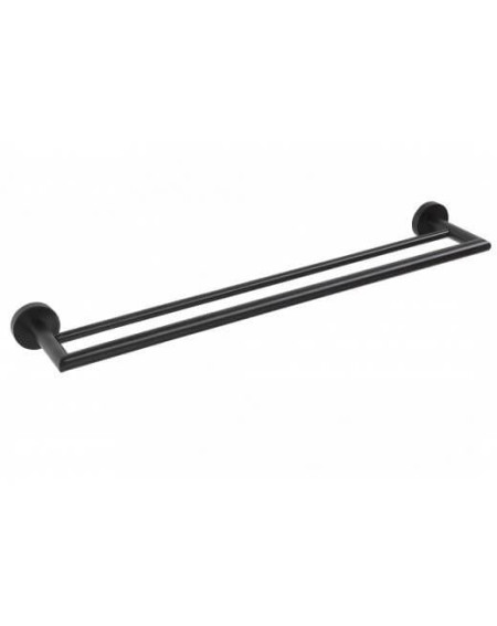 Bemeta Dark Dvigubas rankšluosčių laikiklis 600 mm (juodos spalvos)