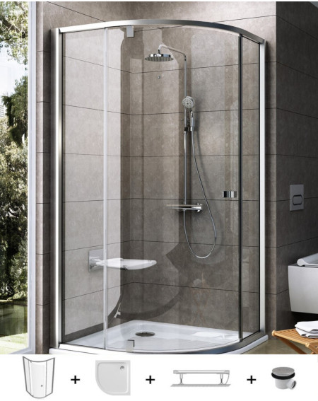 Ravak Pivot PSKK3 5in1 dušo kabinos komplektas, 90x90