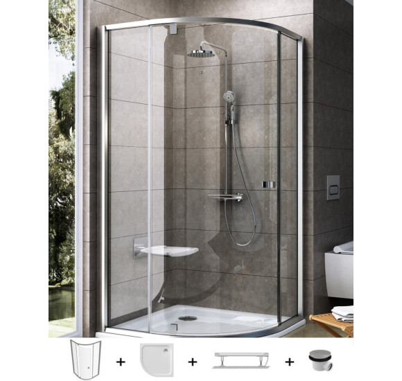 Ravak Pivot PSKK3 5in1 dušo kabinos komplektas, 90x90