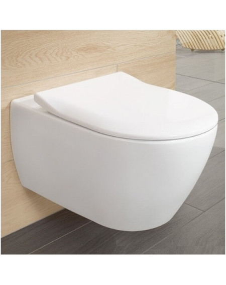 Villeroy&Boch pakabinamas unitazas Subway 2 'Rimless', su plonu dangčiu, 5614R201