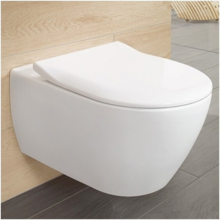 Villeroy&Boch pakabinamas unitazas Subway 2 'Rimless', su plonu dangčiu, 5614R201