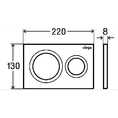 Viega Style 20 Klavišas WC moduliui