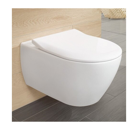 Pakabinamas klozetas Villeroy&Boch Subway 2 'Rimless' su "Slim" dangčiu ir C+ danga