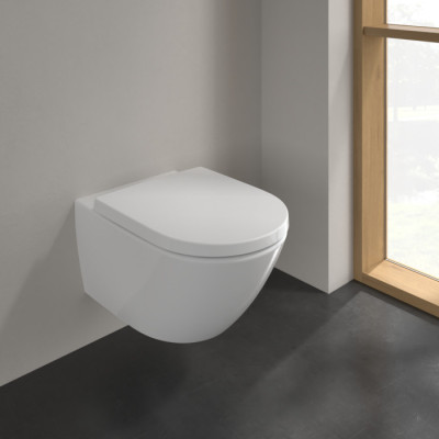 Villeroy&Boch Subway 3.0 su C+ danga, "Twist flush" pakabinamas klozetas su "Soft close" dangčiu