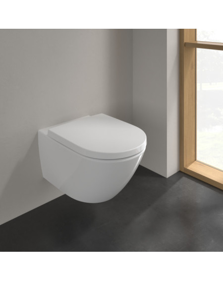 Villeroy&Boch Subway 3.0 su C+ danga, "Twist flush" pakabinamas klozetas su "Soft close" dangčiu
