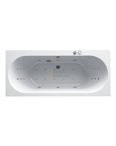 Masažinė vonia Villeroy&Boch Oberon 180x80 2.0 su Koller Super Lux masažo sistema