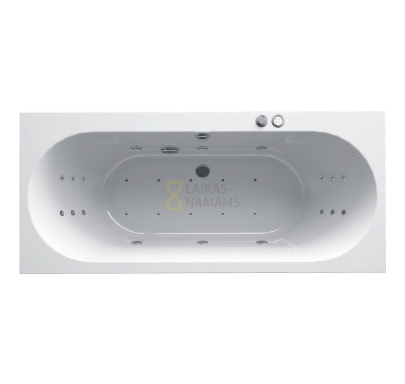 Masažinė vonia Villeroy&Boch Oberon 180x80 2.0 su Koller Super Lux masažo sistema