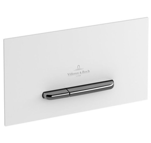 WC klavišas Villeroy&Boch 300 baltas su chromo mygtukais
