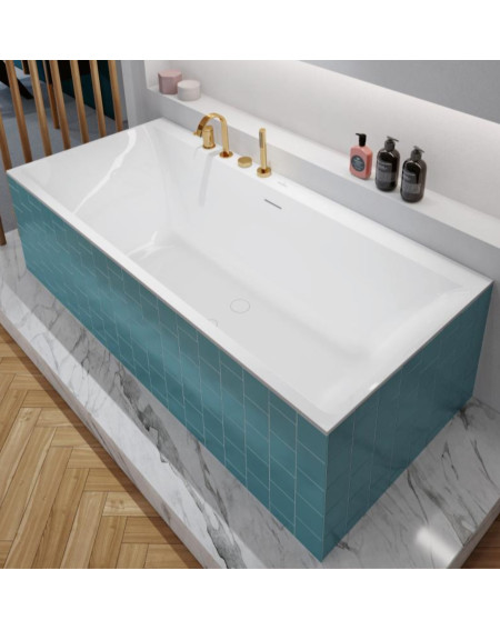 Villeroy&Boch Subway 3.0 Duo stačiakampė vonia, 1800 x 800 mm su vandenį pripildančiu sifonu