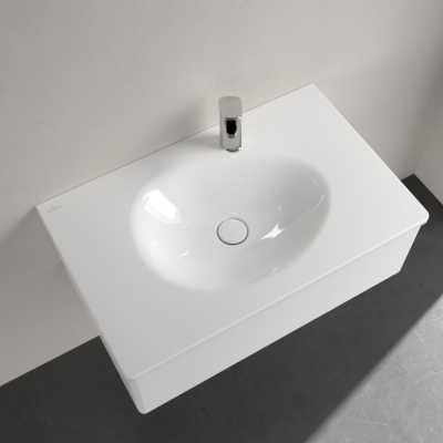 Villeroy & Boch Antao pakabinamas/montuojamas ant baldų praustuvas 80 cm, su skyle maišytuvui, pasirenkama spalva