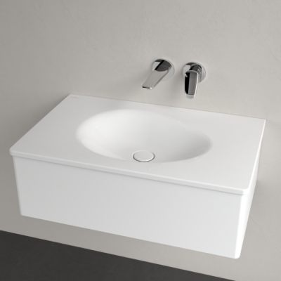 Villeroy & Boch Antao pakabinamas/montuojamas ant baldų praustuvas 80 cm, be skylės maišytuvui, pasirenkama spalva