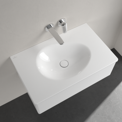 Villeroy & Boch Antao pakabinamas/montuojamas ant baldų praustuvas 80 cm, be skylės maišytuvui, pasirenkama spalva