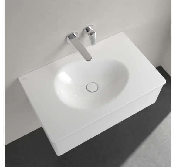 Villeroy & Boch Antao pakabinamas/montuojamas ant baldų praustuvas 80 cm, be skylės maišytuvui, pasirenkama spalva