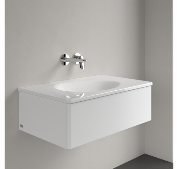 Villeroy & Boch Antao pakabinamas/montuojamas ant baldų praustuvas 80 cm, be skylės maišytuvui, pasirenkama spalva