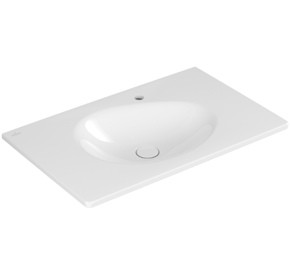 Villeroy & Boch Antao pakabinamas/montuojamas ant baldų praustuvas 80 cm, su skyle maišytuvui, ViFlow, pasirenkama spalva