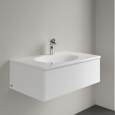 Villeroy & Boch Antao pakabinamas/montuojamas ant baldų praustuvas 80 cm, su skyle maišytuvui, ViFlow, pasirenkama spalva