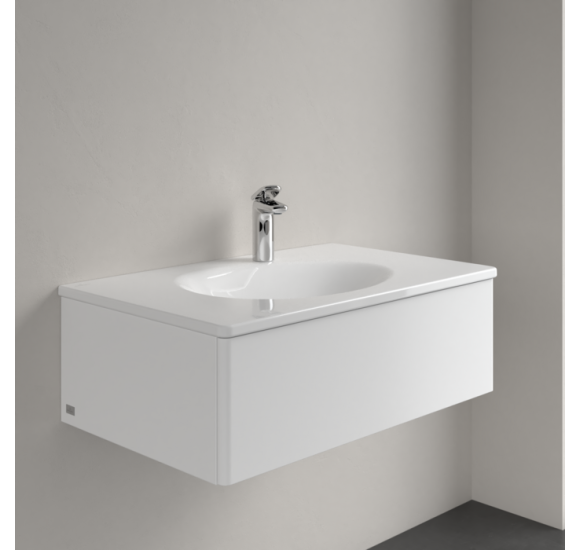 Villeroy & Boch Antao pakabinamas/montuojamas ant baldų praustuvas 80 cm, su skyle maišytuvui, ViFlow, pasirenkama spalva
