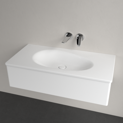 Villeroy & Boch Antao pakabinamas/montuojamas ant baldų praustuvas 100 cm, be skylės maišytuvui, pasirenkama spalva
