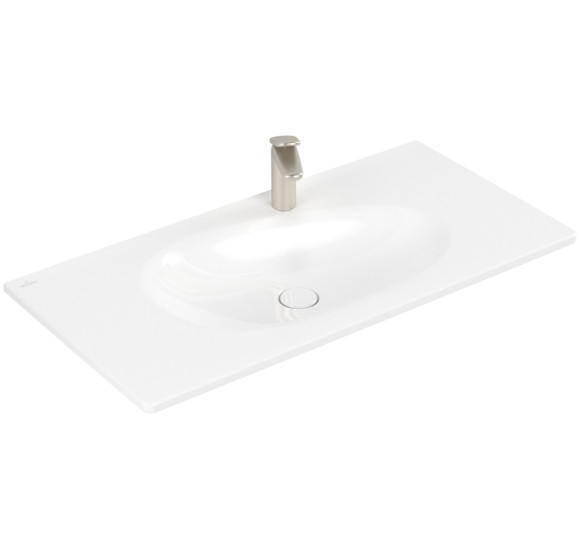 Villeroy & Boch Antao pakabinamas/montuojamas ant baldų praustuvas 100 cm, su skyle maišytuvui, ViFlow, pasirenkama spalva