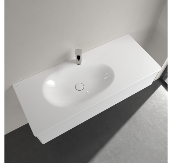 Villeroy & Boch Antao pakabinamas/montuojamas ant baldų praustuvas 120 cm, su skyle maišytuvui, pasirenkama spalva
