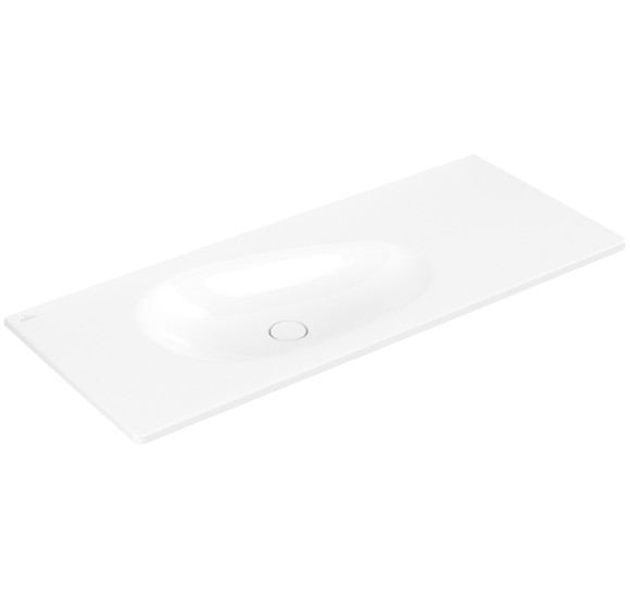 Villeroy & Boch Antao pakabinamas/montuojamas ant baldų praustuvas 120 cm, be skylės maišytuvui, pasirenkama spalva