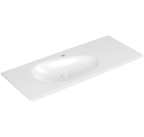 Villeroy & Boch Antao pakabinamas/montuojamas ant baldų praustuvas 120 cm, su skyle maišytuvui, ViFlow, pasirenkama spalva