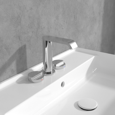 Villeroy & Boch Dawn 3 dalių maišytuvas praustuvui be dugno vožtuvo, pasirenkama spalva