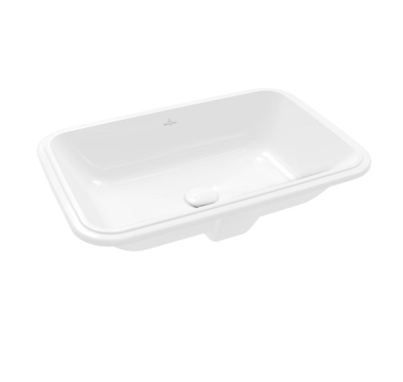 Villeroy & Boch Architectura po stalviršiu montuojamas stačiakampis praustuvas, 57 cm, su persipylimu
