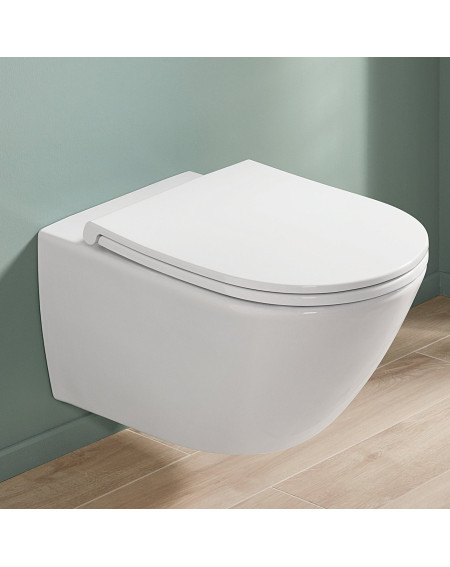 Villeroy&Boch Universo pakabinamas klozetas su "Soft Close" dangčiu, "TwistFlush" sūkurinis nuleidimas 4670T901