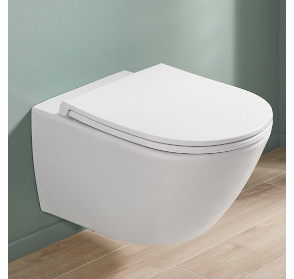 Villeroy&Boch Universo pakabinamas klozetas su "Soft Close" dangčiu, "TwistFlush" sūkurinis nuleidimas 4670T901