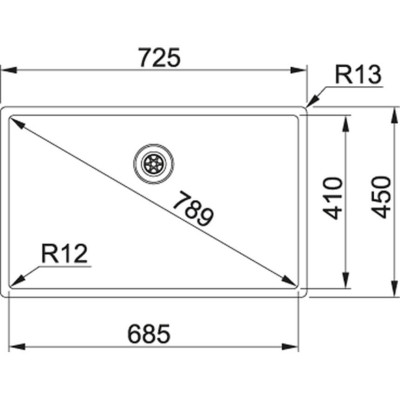 Franke BXX 210/110-68 nerūdijančio plieno plautuvė
