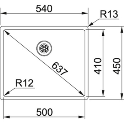 Franke BXX 210/110-50 nerūdijančio plieno plautuvė (universalus montavimas)