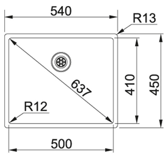 Franke BXX 210/110-50 nerūdijančio plieno plautuvė (universalus montavimas)