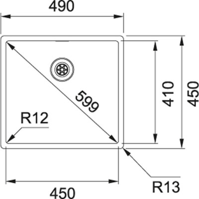 Franke BXX 210/110-45 nerūdijančio plieno plautuvė