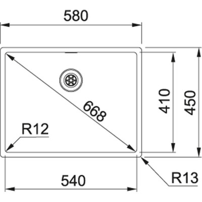 Franke BXX 210/110-54 nerūdijančio plieno plautuvė