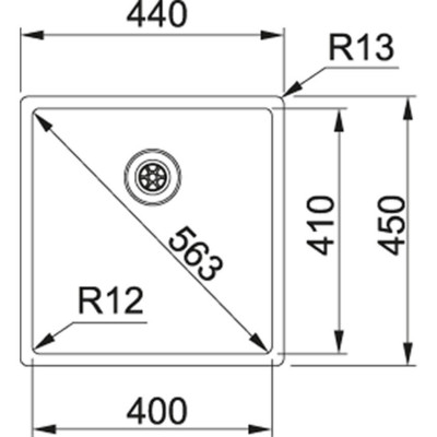 Franke BXX 210/110-40 nerūdijančio plieno plautuvė